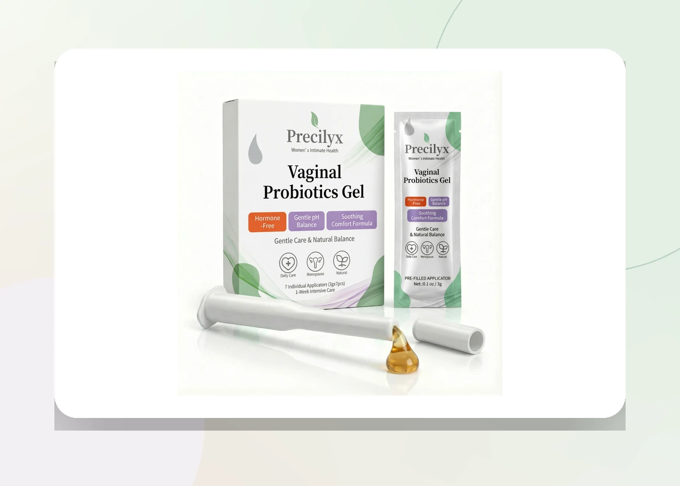 Precilyx seven-day product presentation matched to the Amazon listing artwork